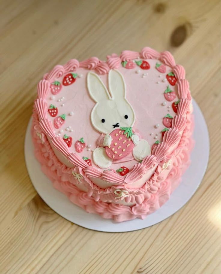 Miffy Strawberry Cake